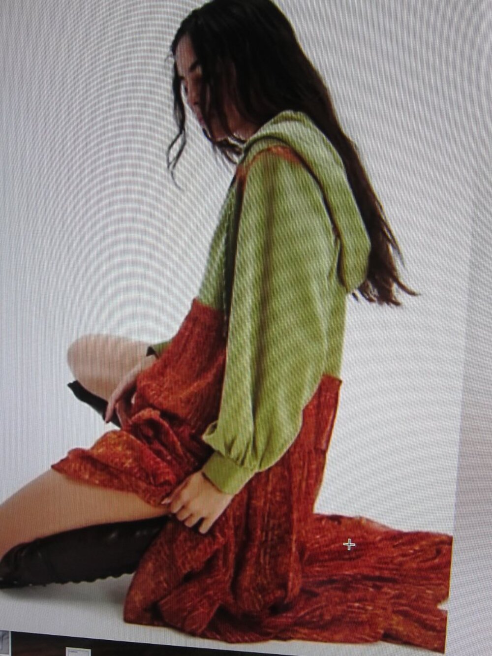 FREE PEOPLE BALI CASSIA Boho Hippie India Sweatshirt Maxi Festival DRESS NWT - Picture 2 of 11